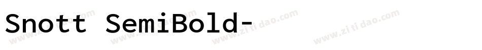Snott SemiBold字体转换